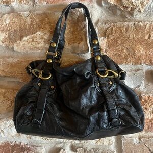 Steve Madden Black Leather Shoulder Bag